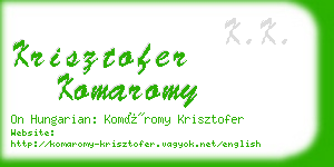 krisztofer komaromy business card